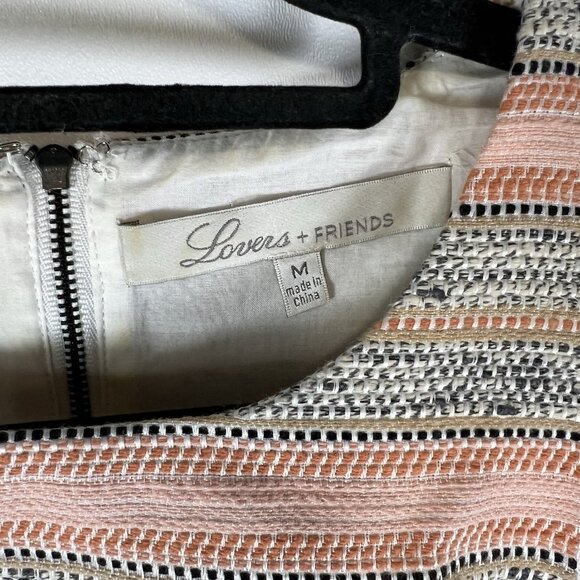 Lovers +  Friends Dress Womens Small Crossroads Tweed‎ Sleeveless Fringe Cutout - Picture 4 of 10